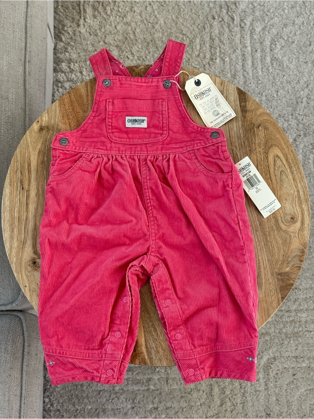 Osh Kosh Pink Corduroy Overalls